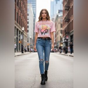 Pink Floyd Graphic Crop Top